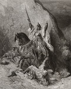 Saladino Yusuf (m.1173) Sultán durante la Segunda Cruzada, ilustración de 