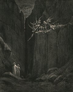 Apenas sus pies alcanzaron la parte más baja de la cama, c. 1890 de Gustave Dore