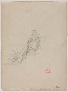 Boceto de Escena de Caza (verso) de Gustave Dore
