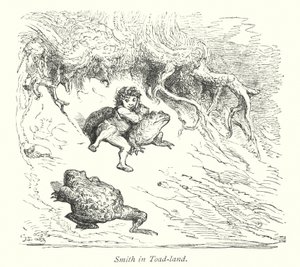 Smith en la tierra de los sapos (grabado) de Gustave Dore