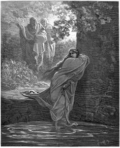 Suzanne en el baño: ilustración de Gustave Dore (1832-1883) para La Biblia de Gustave Dore