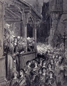La Cruzada de los Niños: movimientos populares nacidos en Alemania y Francia en 1212, que reunieron a miles de personas de origen campesino detrás de jóvenes profetas, proclamándose elegidos de Dios, para ir a liberar Jerusalén y el Santo Sepulcro de los G de Gustave Dore