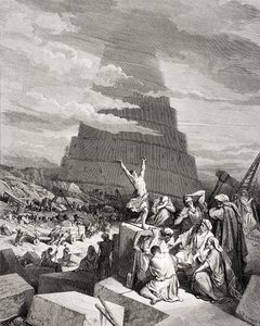 La confusión de las lenguas, Génesis 11:7-9, ilustración de 