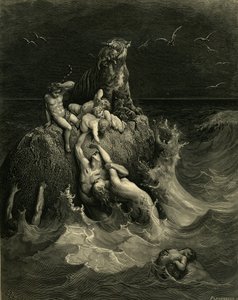 El diluvio Frontispicio de la edición ilustrada de la Biblia, 1866 de Gustave Dore