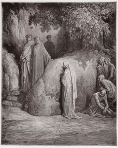 La Divina Comedia, Purgatorio, Canto 23: Dante reconoce la sombra de Forese entre los glotones - por Dante Alighieri (1265-1321) - Ilustración de Gustave Doré (1832-1883). de Gustave Dore