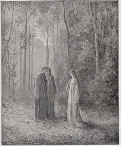 La Divina Comedia, Purgatorio, Canto 5: Dante habla con Pia de Tolomei - por Dante Alighieri (1265-1321) - Ilustración de Gustave Doré (1832-1883) de Gustave Dore