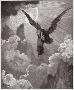 La Divina Comedia, Purgatorio, Canto 9: Dante, en un sueño, es llevado por un águila - por Dante Alighieri (1265-1321) - Ilustración de Gustave Doré (1832-1883). de Gustave Dore