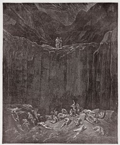 La Divina Comedia, Infierno, Canto 29: Los falsificadores atormentados en el valle - Ilustración de Gustave Doré de Gustave Dore