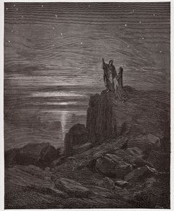 La Divina Comedia, Infierno, Canto 34: Los poetas emergen del infierno - Ilustración de Gustave Doré