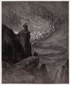 La Divina Comedia, Infierno, Canto 5: Minos juzga las transgresiones y despacha las almas - Ilustración de Gustave Doré