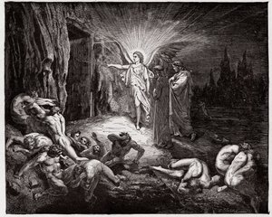 La Divina Comedia, Infierno, Canto 9: El ángel abre las puertas - Ilustración de Gustave Doré de Gustave Dore