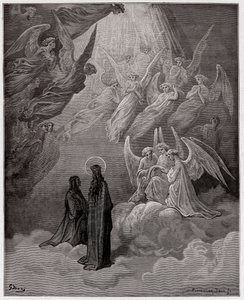 La Divina Comedia, Paraíso, Canto 20: Las almas luminosas cantan - por Dante Alighieri (1265-1321) - Ilustración de Gustave Doré (1832-1883)