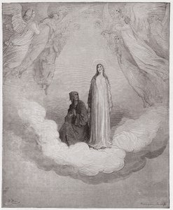 La Divina Comedia, Paraíso, Canto 21: La bienaventurada Beatriz en el séptimo círculo - por Dante Alighieri (1265-1321) - Ilustración de Gustave Doré (1832-1883).