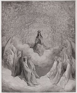 La Divina Comedia, Paraíso, Canto 31: La reina del cielo - por Dante Alighieri (1265-1321) - Ilustración de Gustave Doré (1832-1883).