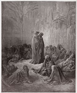 La Divina Comedia (La Divina Commedia, La Divine Comedie), Purgatorio, Canto 13: Las almas de los envidiosos - por Dante Alighieri (1265-1321) - Ilustración de Gustave Doré (1832-1883)