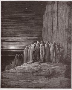 La Divina Comedia, Purgatorio, Canto 18: La multitud de los perezosos - por Dante Alighieri (1265-1321) - Ilustración de Gustave Doré (1832-1883) de Gustave Dore