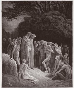 La Divina Comedia, Purgatorio, Canto 23: Las almas de los glotones - por Dante Alighieri (1265-1321) - Ilustración de Gustave Doré (1832-1883)