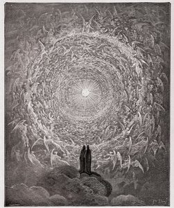 La Divina Comedia, Paraíso, Canto 31: La multitud santa forma una rosa en el empíreo (rosa celeste) - por Dante Alighieri (1265-1321)