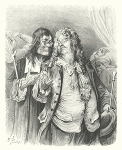 Las Fábulas de La Fontaine: Los Doctores (grabado) de Gustave Dore