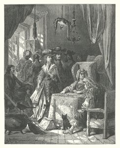 Las Fábulas de La Fontaine: El adivino (grabado) de Gustave Dore