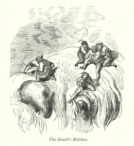La liberación del gigante (grabado) de Gustave Dore