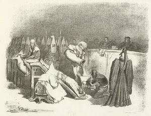 La Inquisición - Tortura por agua (grabado) de Gustave Dore