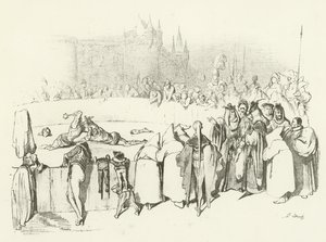 El juicio de Dios (grabado) de Gustave Dore
