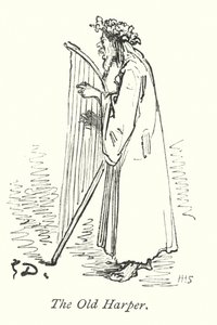 El viejo Harper (grabado) de Gustave Dore