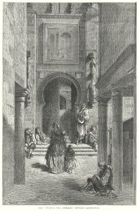 The "Puerta del Perdon," Seville Cathedral (engraving) de Gustave Dore