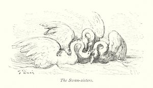Las Hermanas Cisne (grabado) de Gustave Dore