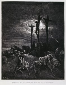 La crucifixión de Cristo, Ilustración de la Biblia de Dore de Gustave Dore