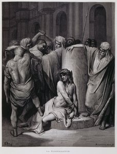 La flagelación de Cristo; Ilustración de la Biblia de Dore de Gustave Dore
