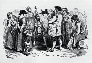 La inducción de Don Quijote, ilustrado por Gustave Doré para Don Quijote de Miguel de Cervantes Saavedra de Gustave Dore