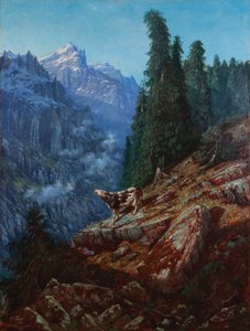La vaca perdida 1852 (Óleo sobre lienzo) de Gustave Dore