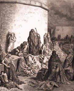 El pueblo llora por Jerusalén - Biblia de Gustave Dore