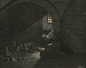 Entonces, el ayuno dominó el dolor, c1890 de Gustave Dore