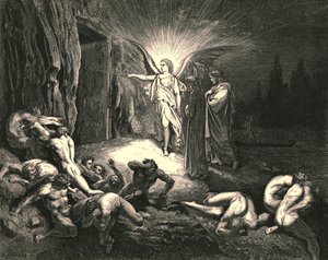 A la puerta llegó, y con su varita la tocó de Gustave Dore
