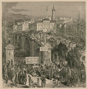 Tráfico en el Puente de Londres de Gustave Dore