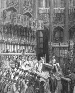 Abadía de Westminster - Confirmación de los chicos de Westminster, 1872 de Gustave Dore