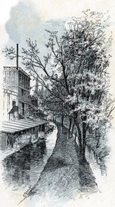 Vista de los dos ríos Bievre desde el Boulevard d