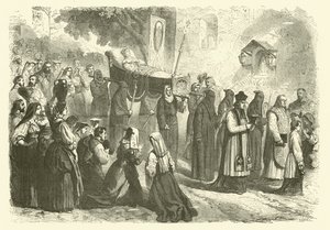 Procesión fúnebre de una niña, Sparanise, Italia de Gustave Janet