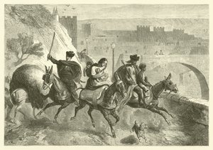 Gitanos saliendo de Toledo después del mercado
