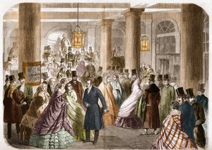El teatro italiano (Salle Ventadour) fue inaugurado en París en 1858. Dibujo de Gustave Janet, grabado por Jahyer de Gustave Janet