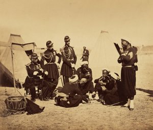 Camp de Châlons: Zuavos de la Guardia en el vivac de Gustave Le Gray
