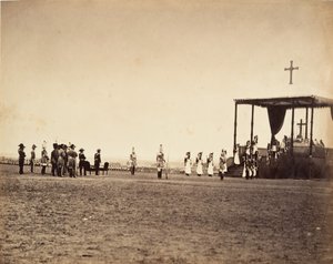 La misa en el campamento de Châlons, 1857 de Gustave Le Gray