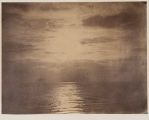 Efecto solar en las nubes--Océano de Gustave Le Gray