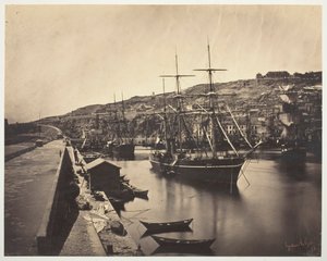 El puerto y la ciudad de Sète-Mediterráneo de Gustave Le Gray