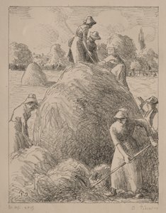 Segadores de heno de Eragny de Gustave Leheutre