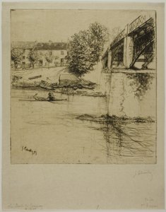 El puente en Gournay, desde el lado de Gustave Leheutre