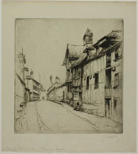 La pequeña calle del claustro, Troyes de Gustave Leheutre